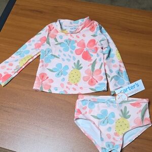 Carter's Colorful Floral Kids Rashguard Set